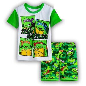 NEW Disney Cartoon Boys Short Sleeve 2-Piece Pajama Set